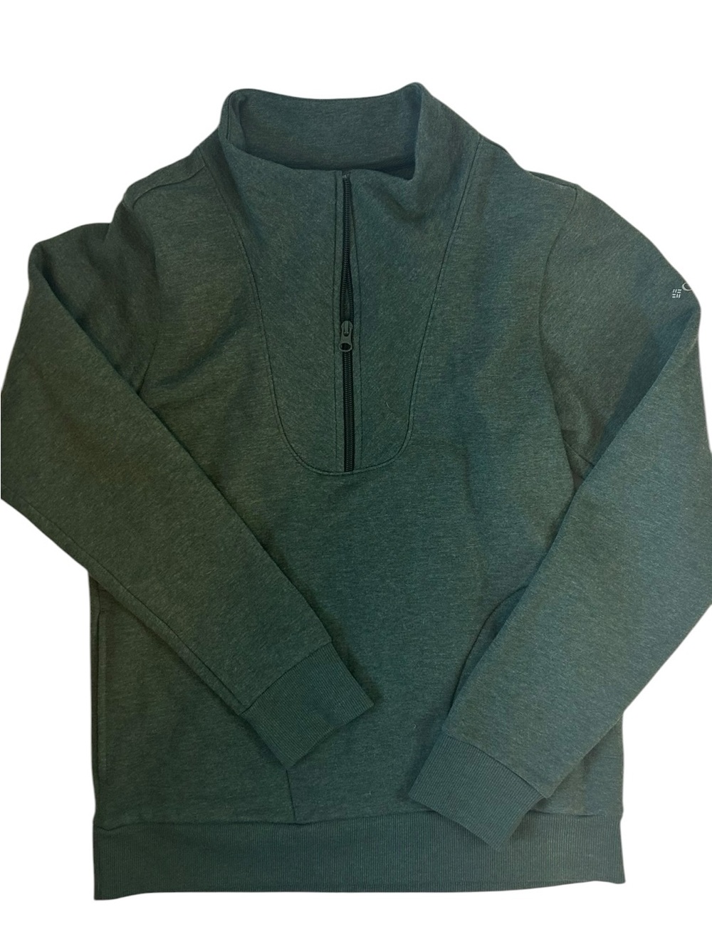 Columbia Women’s Small Green Quarter Zip Fleece Lined Pullover Sweatshirt